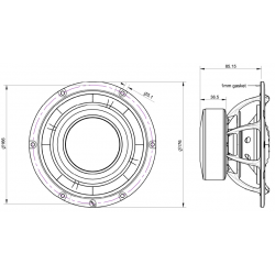 Głośnik średnio-niskotonowy Purifi PTT6.5X04-NFA-01 4 Ohm
